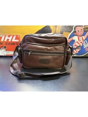 Vintage Brown Camera Camcorder Shoulder Bag Padded Case